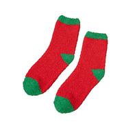 Generisch Sweet Warm -weiche Druck-Frauen-Weihnachtsohr-Socken-Winter Socken Weihnachtssocken Damen furry Dicke socks funny Warm Wintersocken Rüschen Sportsocken Geschenke für Frauen Kuschelsocken