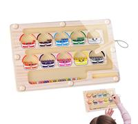 Generisch Tabla de laberinto numérico - Herramienta magnética de aprendizaje de conteo de color a juego | Juguete de laberinto preescolar para niños a partir de 3 años, desarrollo temprano