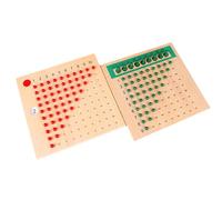 Generisch Tabla de multiplicación de madera, madera real, 23 x 23 cm, de aprendizaje de matemáticas, tabla educativa de multiplicación y división, regalo de aprendizaje temprano para niños de
