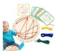 Generisch Tablero de juego de matemáticas para niños | Juguete educativo matemático gráfico - tablero de juego de madera con 20 tarjetas y 4 cintas, para niñas escolares y viajes