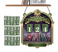Generisch Tableta de lectura - de madera con 30 letreros de progreso | Estantería de biblioteca, hogar, estudio, escritorio, hábito, monitor, pantalla, decoración, etc