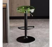 Generisch Taburete de bar giratorio con reposapiés para cocina, comedor y cafetería, 34 x 45-55 cm