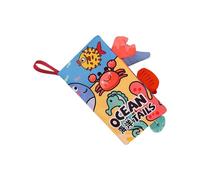 Generisch Tails Book, Jungle Marine Theme Cloth Book, 5.31x8.26in Early Learning Fabric Toy, Multitexture Interactive Touch and Feel Sensory for Infant Activitivities
