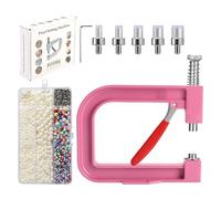 Generisch Taladro de perlas - Metal 15 x 15 x 12 cm | Máquina de perlas manual con aplicador versátil para manualidades, bodas y remaches para joyas | manualidades, bricolaje, decoraciones