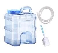 Generisch Tanque de agua, galón de almacenamiento de agua de 10 L, 9,45 x 7,87 x 12,2 pulgadas, contenedor de calidad alimentaria resistente con tapa a prueba de fugas y mango, diseño resistente para