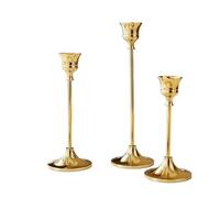 Generisch Taper Candle Holder - Set of 3 Metal Candlesticks, Vintage & Modern Decorative Centerpiece for Table, Mantel, Wedding, Party, Elegant Home Decor Accent, Compact Iron Construction