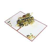 Generisch Tarjeta de felicitación 3D de Año Nuevo, tarjetas de felicitación 3D emergentes - de - Accesorios de bienvenida con impresionantes imágenes de