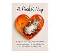 Generisch Tarjeta de felicitación inspiradora, tarjeta postal conmemorativa de gatos dormidos en forma de corazón | Tarjeta de notas inspiradora, para hombres, mujeres, niños, adolescentes, familia