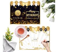 Generisch Tarjeta de jubilación gigante, libro de visitas con sobre, tarjeta de felicitación extragrande, para recordar de cumpleaños, reuniones familiares, reuniones de amigos, mujeres y