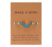 Generisch Tarjeta de papel tejido personalizado pulsera joyería resina mano pulsera tejida pulseras pulsera para te amo, talla única, Gel de sílice, No es una piedra preciosa
