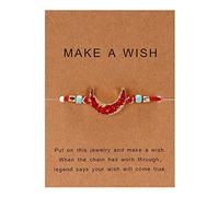 Generisch Tarjeta de papel tejido personalizado pulsera joyería resina mano pulsera tejida pulseras pulsera para te amo, talla única, Gel de sílice, No es una piedra preciosa