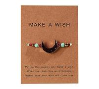 Generisch Tarjeta de papel tejido personalizado pulsera joyería resina mano pulsera tejida pulseras pulsera para te amo, talla única, Gel de sílice, No es una piedra preciosa