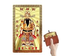 Generisch Tarjeta de riqueza de Año Nuevo Chino,2026 Dios de la Riqueza Recuerdo | Tarjeta de bendición de Año Nuevo - para felicidad, éxito, viajes, vacaciones, hogar, exposición y celebraciones