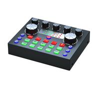 Generisch Tarjeta de sonido de transmisión en vivo V8 - Mezclador de tarjetas de sonido para streaming en vivo, mezclador de tarjetas de sonido para juegos, chat de voz, grabación, PC y transmisión