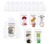 Generisch Tarjetas de agradecimiento para empleados | Tarjetas de animación en formato de bolsillo - Tarjetas motivacionales en formato de bolsillo Bonitos motivos de animales para reconocimiento