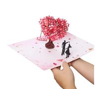 Generisch Tarjetas de felicitación de San Valentín - Recuerdo romántico para pareja | diseño de árbol del amor 3D tarjeta de felicitación con sobre, tarjeta de boda de cumpleaños para él y