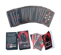 Generisch Tarjetas de Oráculo Medianoche Portátil Adivinación 78 Tarjetas | Baraja de cartas de tarot de Halloween para guía personal, práctica de atención plena, contemplación espiritual