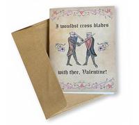 Generisch Tarjetas medievales de San Valentín, divertidas tarjetas medievales para mujeres y hombres, tarjetas de cumpleaños góticas para parejas, tarjetas de humor para adultos para aniversario y San