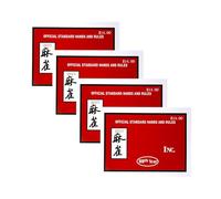 Generisch Tarjetas oficiales de Mahjong 2025 | Juego de cartas Mahjong - Tablero de juego portátil de 4 piezas, letra mayúscula transparente para asociación familiar, viajes, aprendizaje en casa
