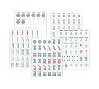 Generisch Tarjetas oficiales de Mahjong,Accesorios clásicos de Mahjong - Mahjong Guía Mahjong Tarjetas para Principiantes - para Adolescentes Adultos Mayores Miembros de la Familia