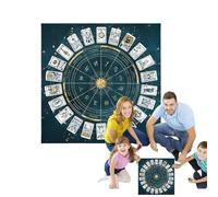 Generisch Tarot Cloth, altar Tarot Card Tablecloth, Flannel Metafhysical Card Mat, Portable Convenience, for Divination, Astrology, Oracle & Horoscope Readings, Ritual Use, 29.53x29.53 pulgadas