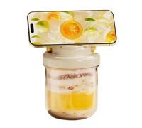 Generisch Tarro de cristal con tapas - Tarro reutilizable de avena con cuchara, vaso de almacenamiento para cereales con tapa, para pudín cereales, aperitivos, parfait y frutas