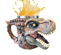 Generisch Taza 3d - Taza con cabeza de dinosaurio, forma de calavera de dinosaurio, taza portable, divertida taza de té para amigos, té, chocolate, beverages, cumpleaños, hogar, interior, viaje