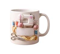 Generisch Taza con costura | 350 ml divertida taza de cerámica para máquina de coser, para diversas bebidas, como limonada, zumo de leche, cerveza, té y hogar, escuela, oficina, cafetería, bar