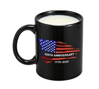 Generisch Taza de café, 350 ml, recipiente de cerámica conmemorativa y patriótica, taza para el 250 aniversario de la bandera estadounidense | Para soldados adultos familia bebidas celebraciones