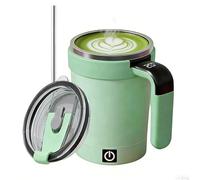 Generisch Taza de café agitadora automática, recipiente de 380 ml para chocolate caliente con indicador de temperatura, vaso mezclador autoagitable, para oficina, estudiante, coche, viaje, biblioteca