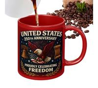 Generisch Taza de café con bandera de Estados Unidos, 250 aniversario, recuerdo como recipiente para beber - 1776 - 2026 taza de café, para entusiastas de la historia, hombres, amigos, familiares