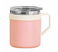 Generisch Taza de café de acero inoxidable, doble pared, taza térmica con tapa, reutilizable, para café, bebidas lácteas, para mujeres, hombres, hogar, oficina, cumpleaños
