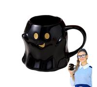 Generisch Taza de café de Halloween, taza de cerámica de 440 ml, reutilizable para té bebidas calientes en casa, dormitorio, universidad, diario, noche de juego, club de lectura