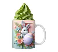 Generisch Taza de café de Pascua | Taza de cerámica de 350 ml | Vaso de agua con conejo de Pascua para el hogar, dormitorio, salón, cocina, mesa de comedor, oficina, apartamento, escuela, de