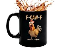 Generisch Taza de café de pollo - Material de cerámica de doble brillo | Funny Animal Drinkware and Poultry Themed Cup | Novelty Gift for Birthday Christmas Easter Celebration Farm And Kitchen Use