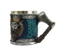 Generisch Taza de café de viaje - Jarra de cerveza de acero inoxidable de 450 ml | Calavera Grande | para Halloween, hombres, fiestas, camping, cervezas artesanales en casa