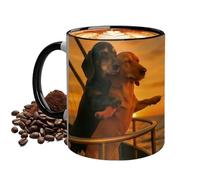 Generisch Taza de café divertida - Taza de cerámica Dachshund Regalos divertidos para mujeres hombres, beber agua, té, leche para él su Navidad, San Valentín, hogar, oficina, escuela y diseño de