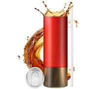 Generisch Taza de café Skinny, acero inoxidable de doble pared, 600 ml, con tapa y pajita, vaso delgado aislado para exploraciones al aire libre, escuela, picnic, camping, viajes diarios
