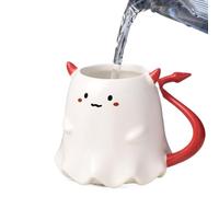 Generisch Taza de cerámica resistente al calor, diseño de fantasmas, de Halloween, multifunción, gran capacidad, fácil agarre, ideal para la cocina de leche de café, de agua, 500 ml
