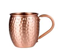 Generisch Taza de cobre con diseño de mula, hecho a mano, de 530 ml, taza de cobre de Moscú para una presentación elegante, perfecta para cocina, bar, agua potable, té, cerveza, cóctel