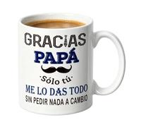 Generisch Tazas de café, divertidos vasos con diseño de agua y día del padre, taza de café con asa, adecuada para bar, oficina, cocina, hogar, cumpleaños, Acción de Gracias y bebidas
