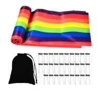 Generisch Team Building Matte,Outdoor-Rasenspielzeug - Rainbow Rubahn | adecuado para niños, adolescentes, padres, kita, juegos, jardín, patio, parque, césped, cumpleaños, camping, escuela