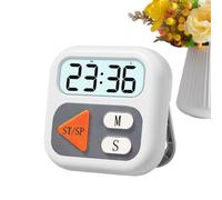 Generisch Temporizador de cocina para cocinar, temporizador magnético LCD con reloj, temporizador magnético para huevos, adecuado para personas mayores, estudiantes, gimnasio, oficina, hogar y