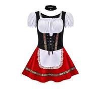 Generisch Tenue Pour la fête de la bière Allemande, Costume traditionnel Pour UNE représentation scénique d'Halloween (Femme) (rojo, M)