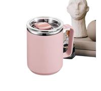 Generisch Termica Da Viaggio - Taza en Acciaio con Manico E Coperchio Scorrevole, Bicchiere Isolato Doppia Parete Per Caffè Americano E Tè | Ideal para Ufficio, Casa, Campeggio (Non Scotta Le Ma