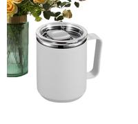 Generisch Termica Da Viaggio - Taza en Acciaio con Manico E Coperchio Scorrevole, Bicchiere Isolato Doppia Parete Per Caffè Americano E Tè | Ideal para Ufficio, Casa, Campeggio (Non Scotta Le Ma