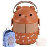 Generisch térmica para alimentos calientes, recipientes a prueba de fugas | Eyeglass Bear - portátil de doble capa para comida caliente