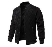Generisch Teure Herren Jacken 2024 Herbst Neue Herren Jacke Casual Oberbekleidung Mode Farbe Blockiert Raglan Softshelljacke Damen (Black, S)