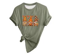 Generisch Thanksgiving T-Shirt Sweatshirts Damen Casual Sweatshirts Tops leichte Shirts Sexy Oberteil Damen Ausschnitt, Verde militar., XXL