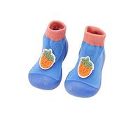 Generisch The First Infant Wanderer Zapatos Bebé Calcetines de Fruta Bebé Niño Interior Elástico Bordado Zapatos de Bebé Niñas Zapatos Intermitente, azul, 20 EU